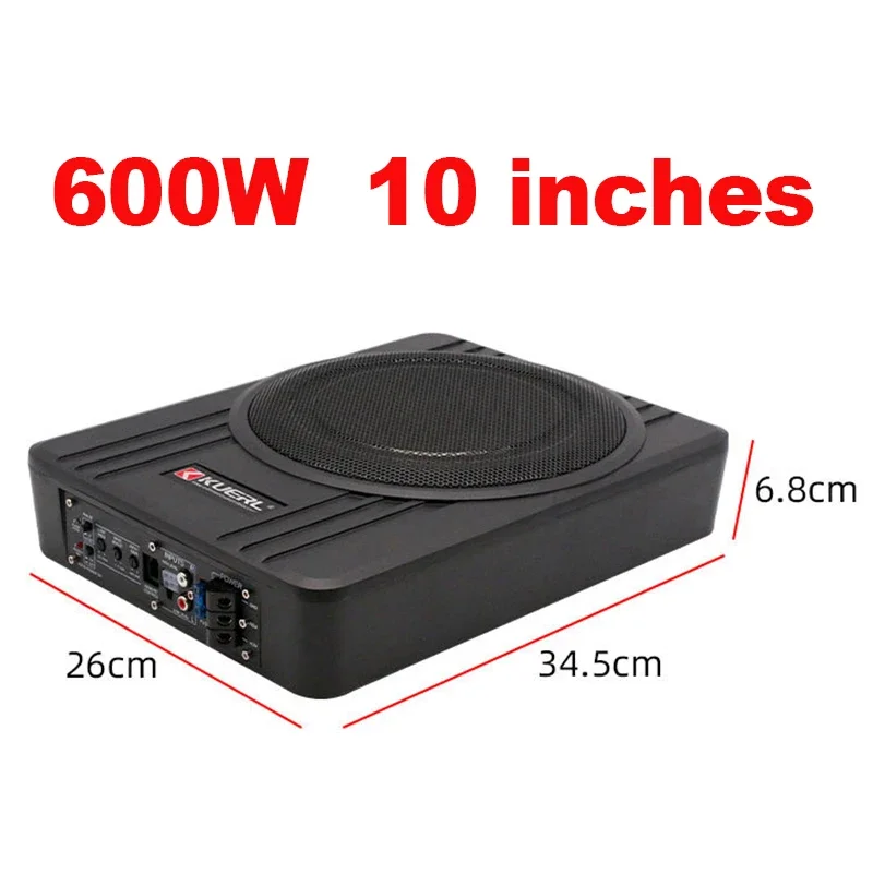   좌석 오디오 수정 아래 600W 고출력 8/10 인치 자동차 스피커 초박형 자동차 서브 우퍼 자동차 용 자동차 사운드 