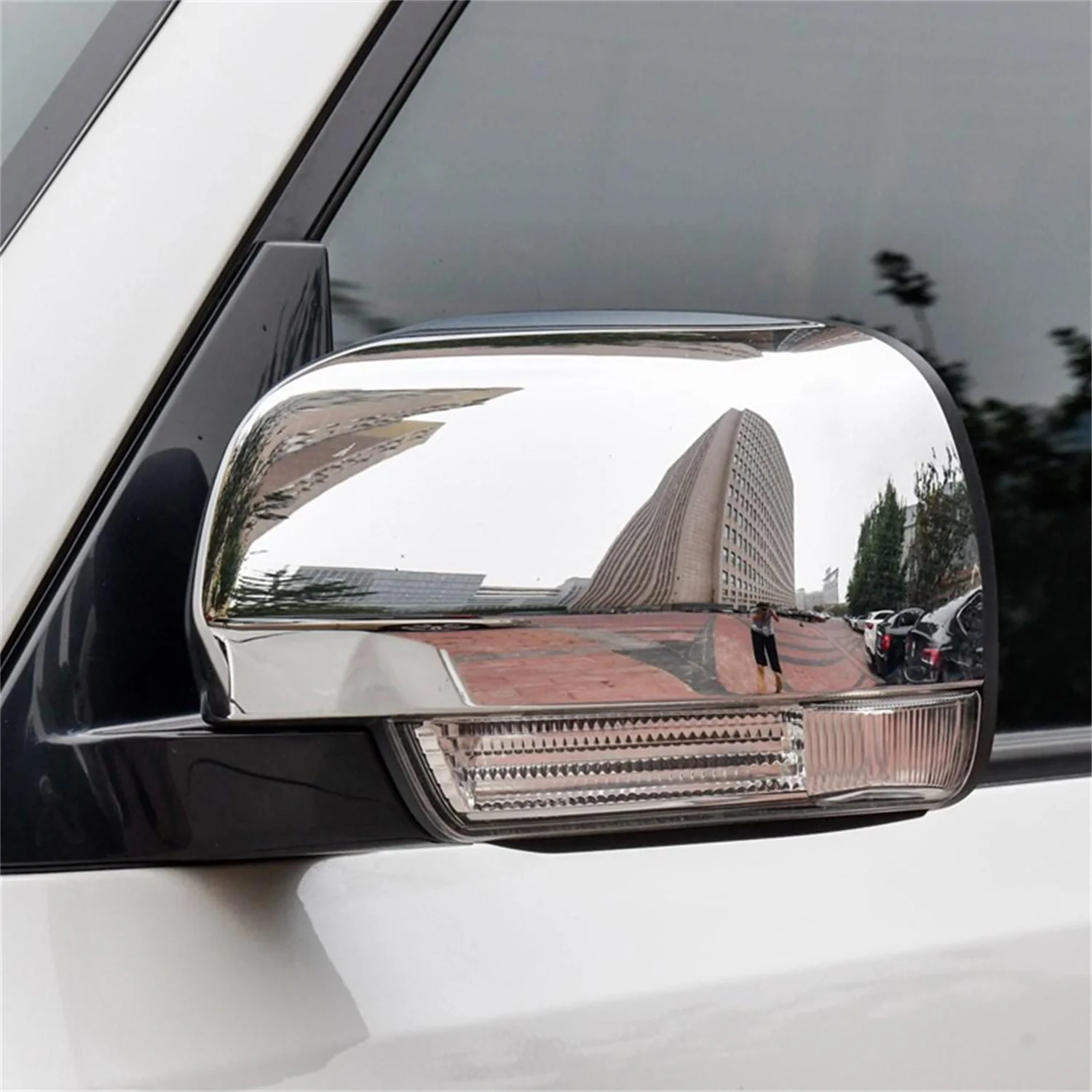 

for Mitsubishi Pajero V80 V93 V95 V97 V98 2007-2021Car Accessories Rearview Side Door Mirror Decor Cover Trim ABS Plastic 2pcs