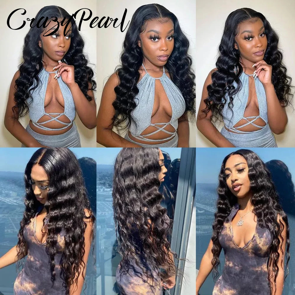 Фото Парик из натуральных волос 13X6 Loose Wave HD Lace Front, плотность 210, 100% натуральные человеческие волосы, 15A, парик Loose Deep Wave, предварительно проработанный, с эффектом натуральной линии роста волос №5