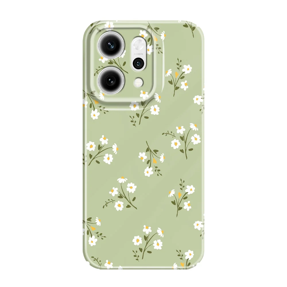 Чехол для телефона с красивыми цветами для OPPO Reno 14 14F 13 13F 12 12F 11 11F 10 8 8Z 8T 7 7Z Pro 4G 5G, жесткий чехол с пленкой. (art.: 3920dcd2fefa7) - 3920dcd2fefa7
