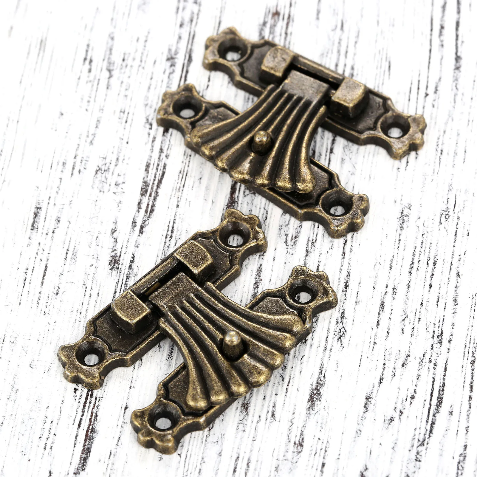 

2pcs 37*27mm Wooden Case Hasp Jewelry Gift Box Decorative Hasp Latch for Home Finuture Buckle Clasp Lock