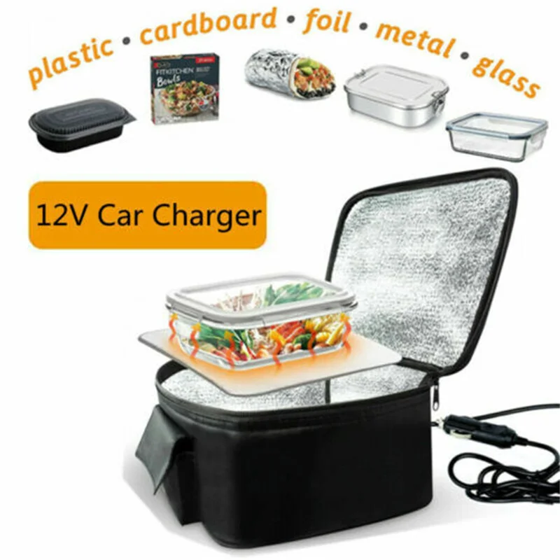 

Electric Heated Warmer Personal Portable Lunch Oven Bag Instant Food Heater Warmer Electric Oven PE Alloy Heating Lunch Box Ben