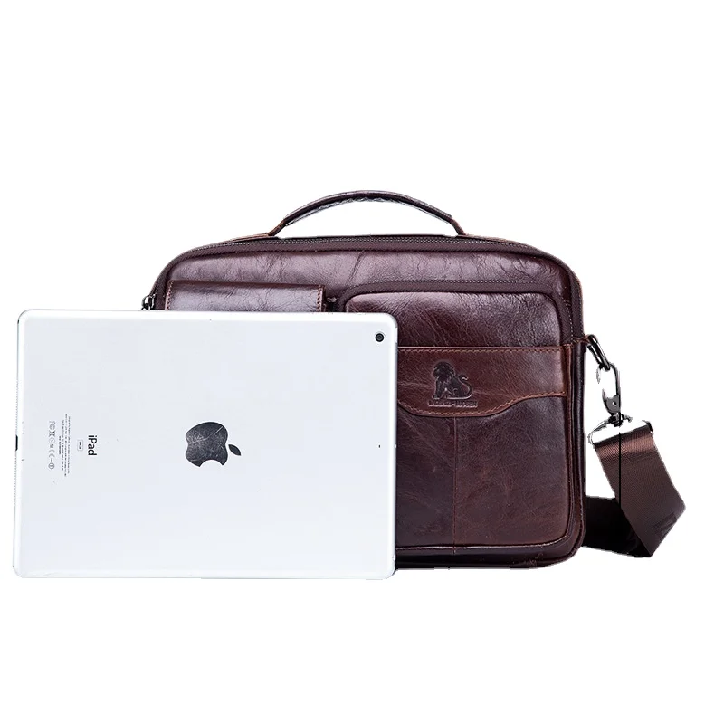 Men's Bag Men Genuine Leather Handbags Briefcase Men's Shoulder Bag Genuine Leather Messenger Bag Casual Business Travel Bags