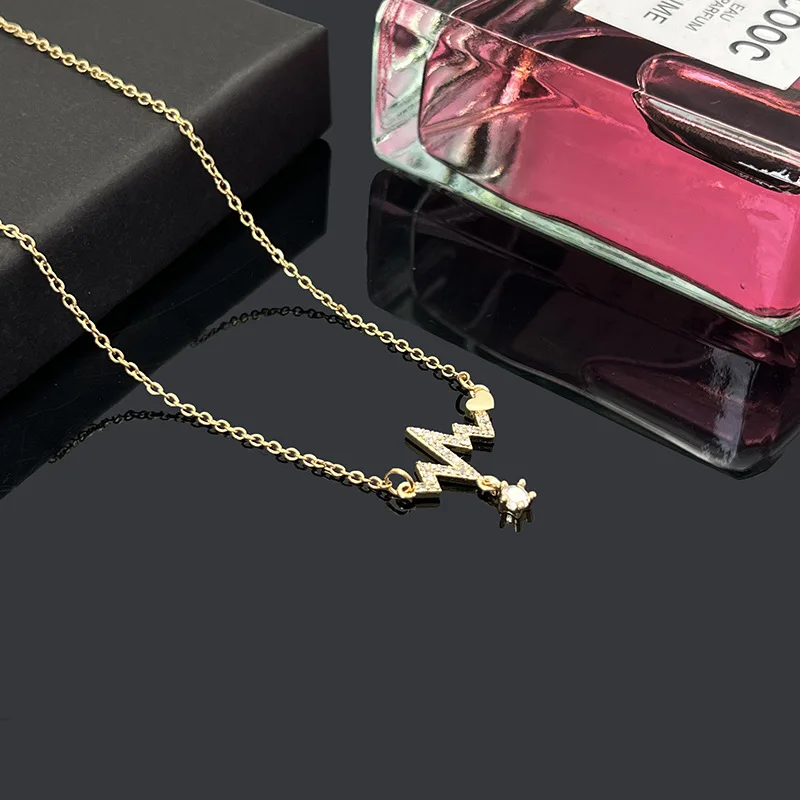 Женская цепочка с подвеской в виде ЭКГ из нержавеющей стали 316L |