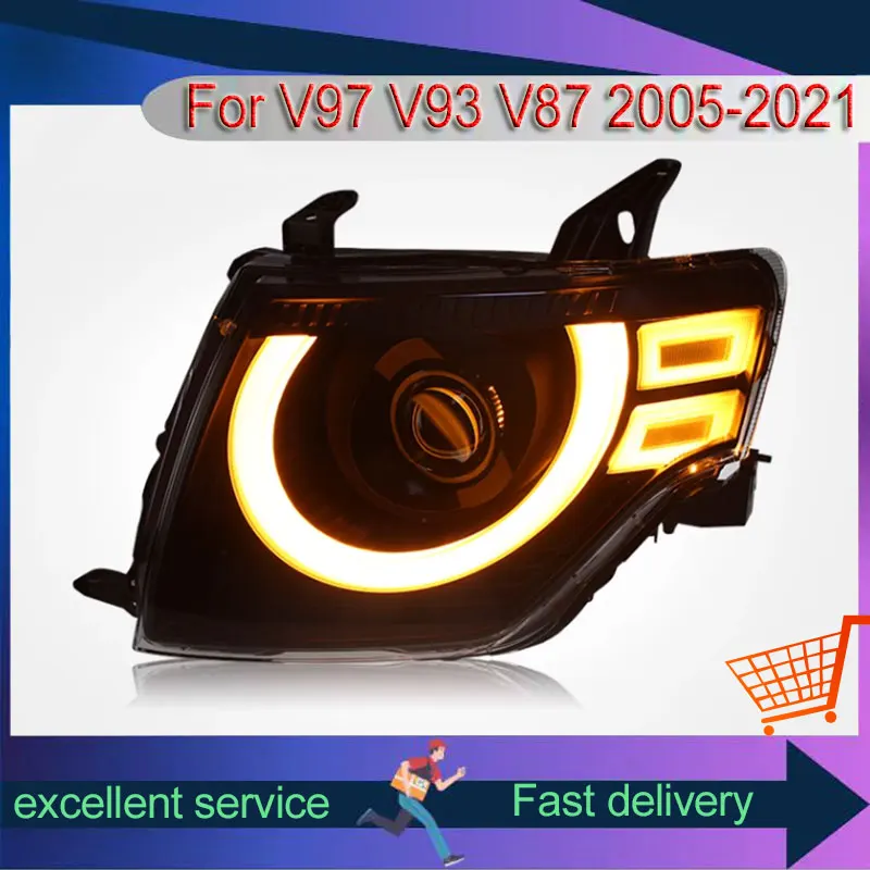 Аксессуары для автомобилей Mitsubishi Pajero V93 V87 V97 Передний фонарь DRL 2005-2021 фара