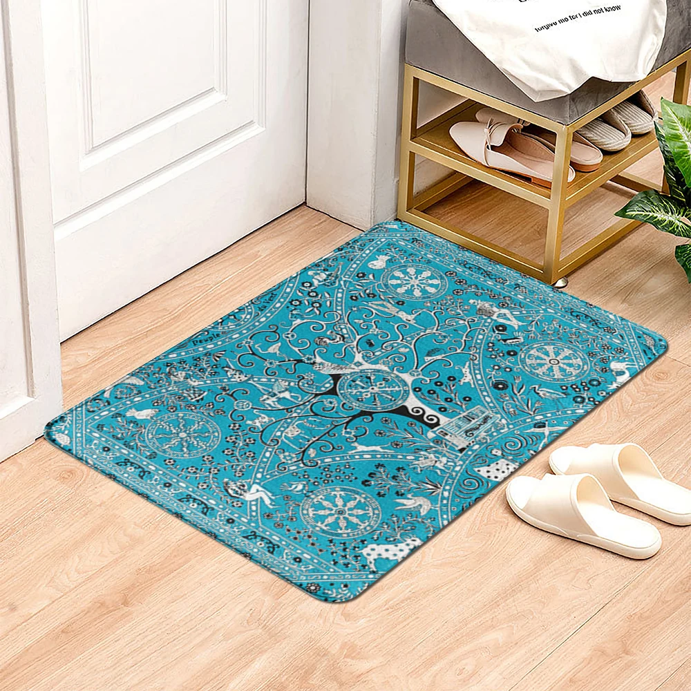 

Bath Mat Bathroom Small Rug Shower Mat Decorative Absorbent Foot Mat Entrance Door Mat Kitchen Mat Bedroom Balcony Room Mat Boho