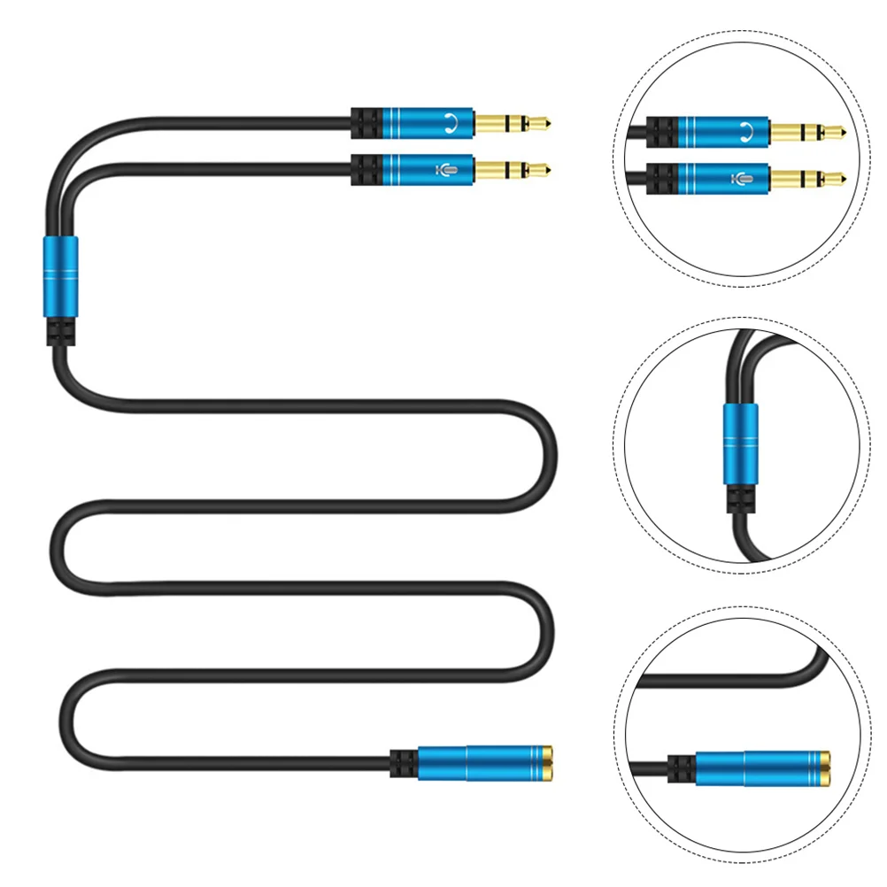 

2PCS Male to Dual Female Headset Splitter Earphone Port Cord for Desktop Computer