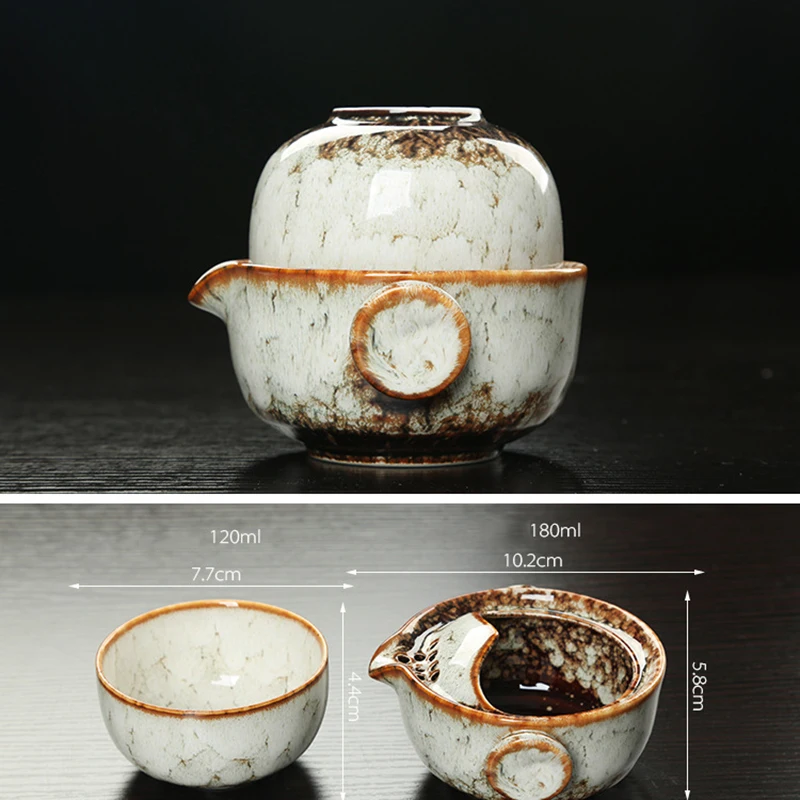 Китайский керамический оригинальный чайник 1 чашка дорожный кофейная посуда для