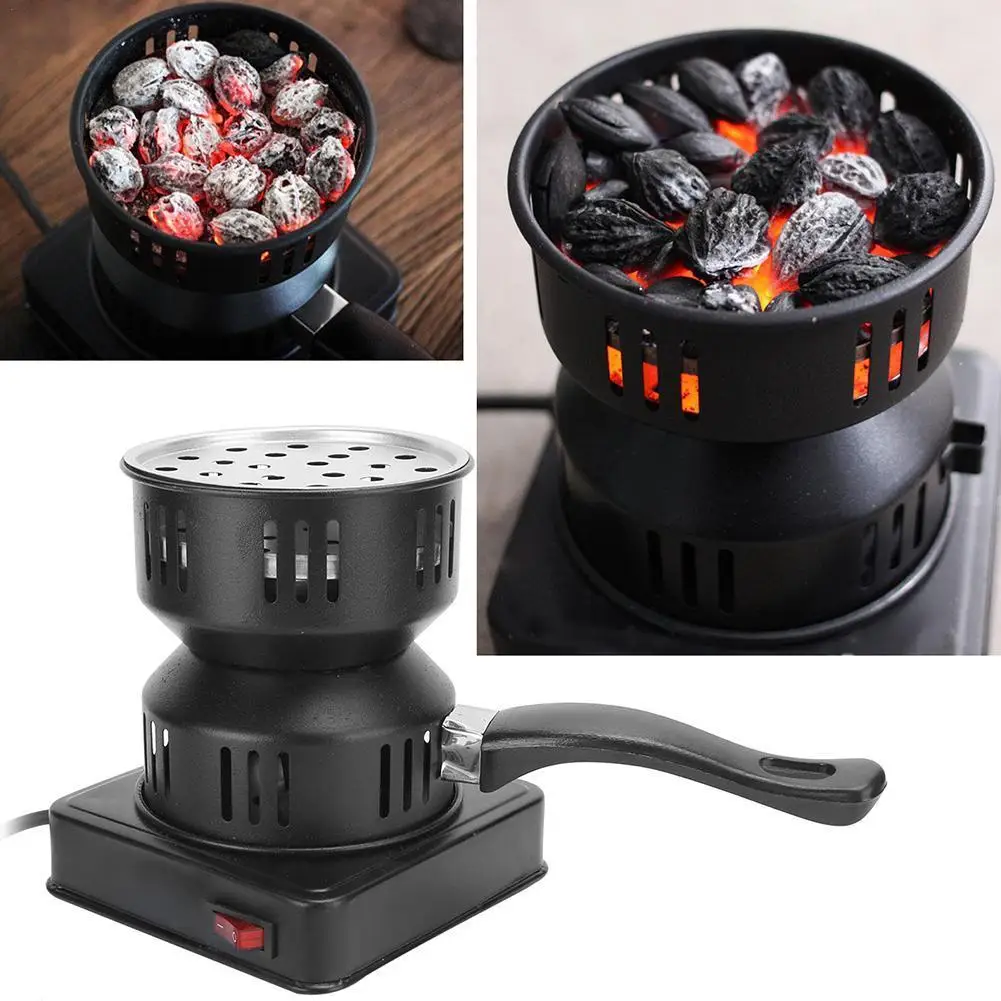 

UK/US Plug Electric Stove Charcoal Starter Hot Plate Durable Faster Coal Burner 120V 600W With Detachable Handle Steel