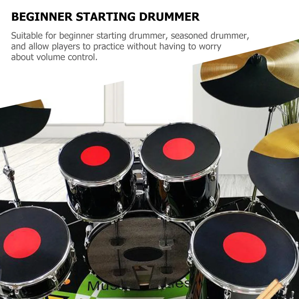4 Pcs Drum Pads Practice Kit De Para Uñas En Gel Drum Pad Sticks Snare Practice Pad Drum Silencer Pad Drum Dampeners enlarge