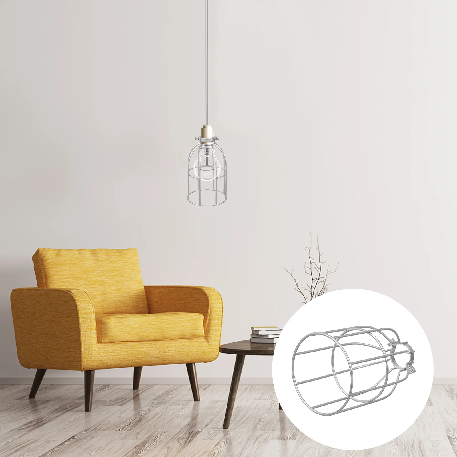 

Silver Metal Bulb Guard Lamp Cage Vintage Pendant Light Lamp Holder Ceiling Bulb Covers Open Style Industrial Lamp Covers