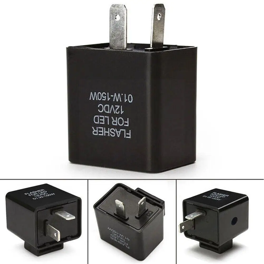 

2 Pin Car Motorcycle LED Flasher Relay 12V Universal Flasher Electronic LED Blinker Adjustable Light Relay Signal Turn Frea A8L3