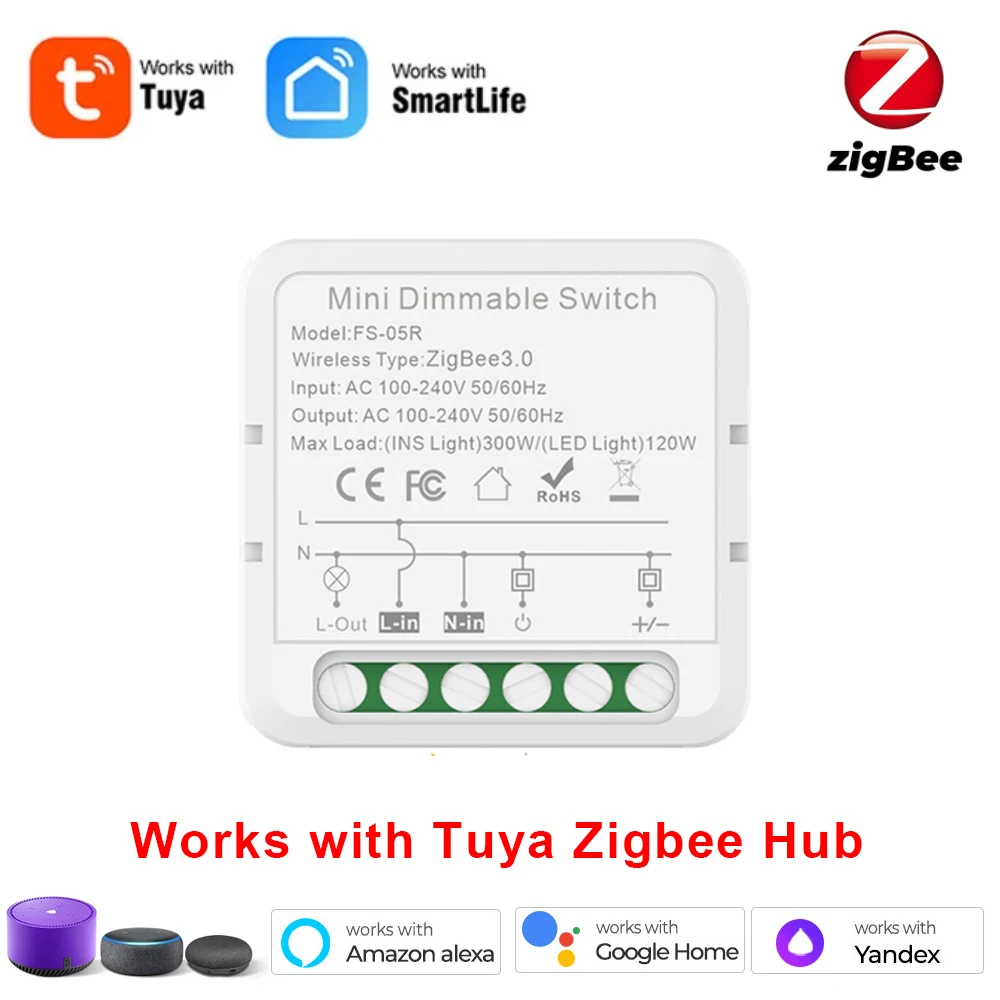 

RYRA Умный диммер Tuya ZigBee/WiFi для LED ламп