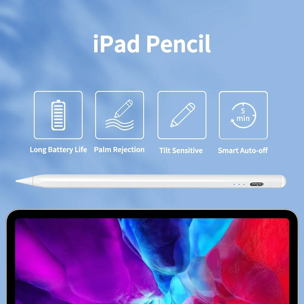 

Для стилуса Apple Pencil 2 iPad Pen Pro 11 1st 2nd/12,9 3rd 4th/ 2018 6th/ 2019 7th/ mini 5 Air 3 с блокировкой ладони