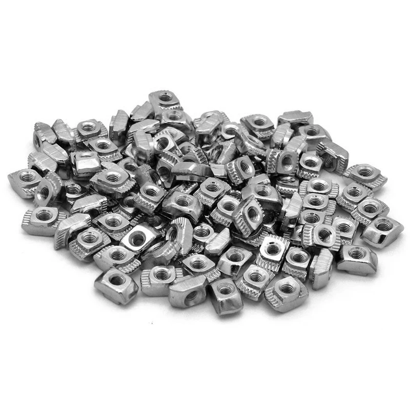 

100 Pcs Post Assembly M3 T Nut For 2020 Profile & 50Pcs M4-20 T-Nut Female Thread T Slot Hammer Head Drop In Nut