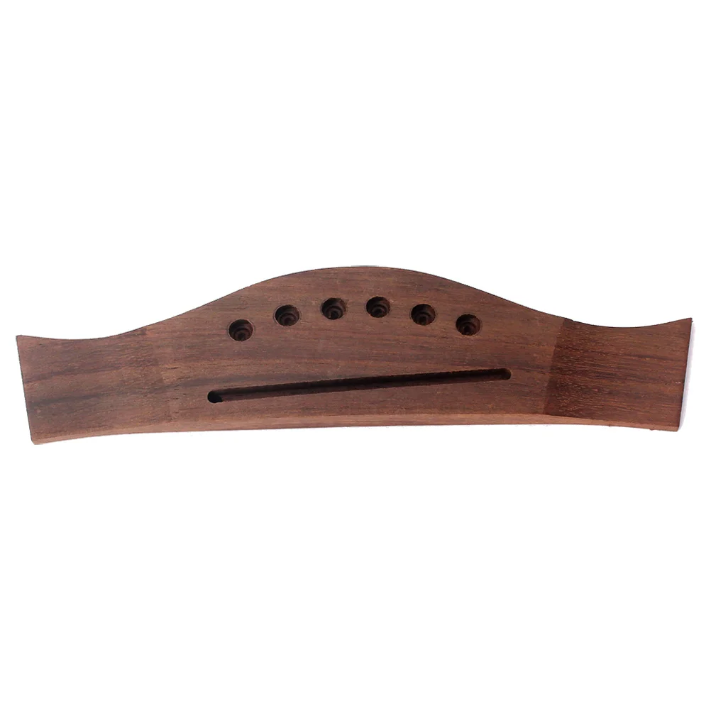 

6 Strings Rosewood Saddle Thru Guitar Bridge Fishtail Shaped for Style Folk Acoustic Guitar Replacement Parts Accessories