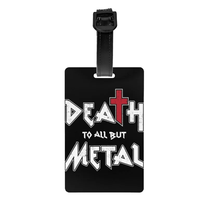 

Death To All But Metal Rock Подарочная багажная бирка для чемоданов, модные бирки для багажа, защитная обложка, идентификационная этикетка