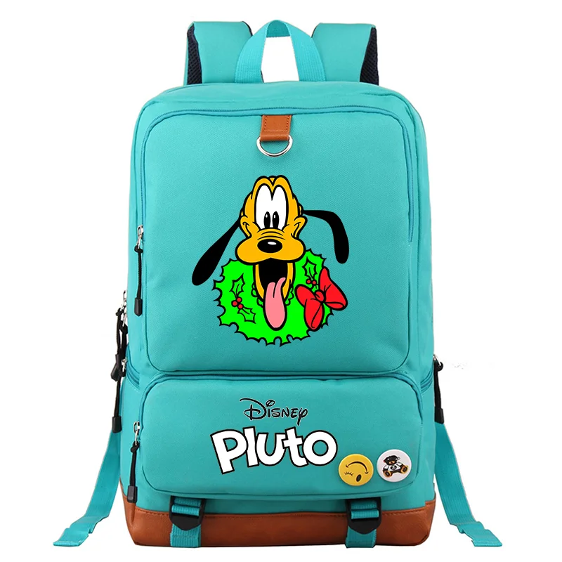 Disney Cartoon Pluto Dog Backpack Boy Girl Travel Shoulder Backpack Men Women Large Capacity Daily School Bag Mochila