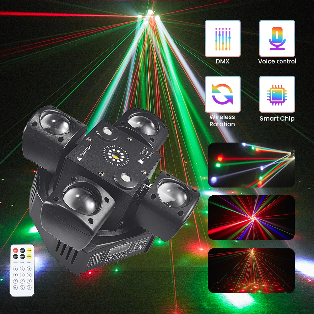 

Мини дискотечные огни RGBW DMX512 48Вт