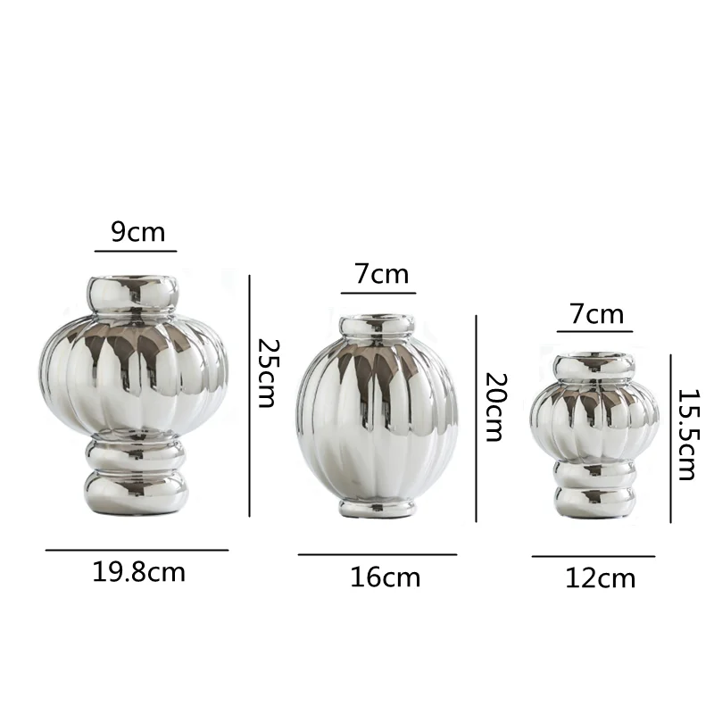 Керамическая ваза в форме серебряного фонаря цветок аксессуары для гидропоники