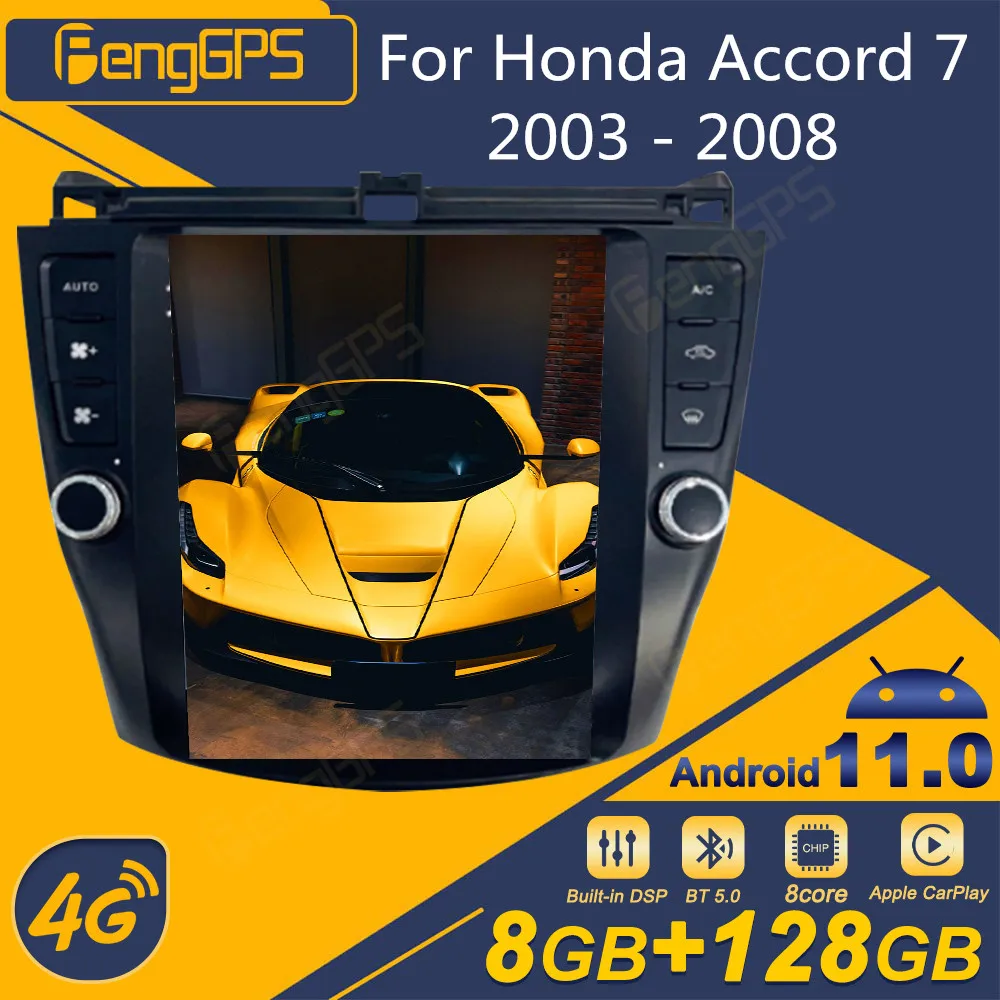 

Автомагнитола для Honda Accord 7 2003-2008, Android, экран Tesla, 2Din стереоприемник, Авторадио, мультимедийный плеер, GPS-навигатор
