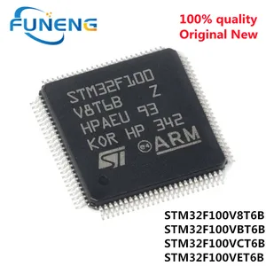 1PCS 100% STM32F100V8T6B STM32F100VBT6B STM32F100VBT6 STM32F100VCT6B STM32F100VCT6B STM32F100VET6B LQFP Chipset IC