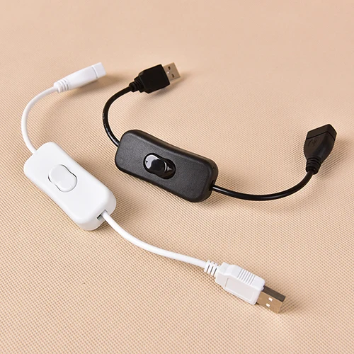 

High Quality Woopower Copper Material USB Cable Male to Female Switch ON OFF Cable Toggle LED Lamp Power Line 28cm 1Pc