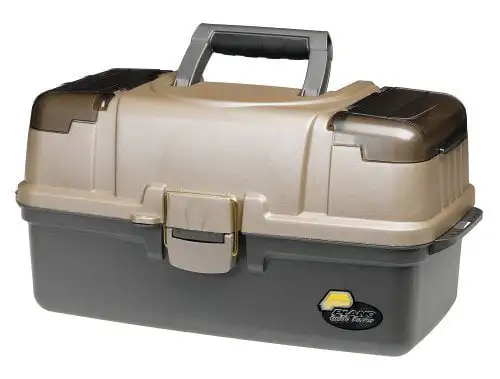 

Fishing Large 3-Tray Tackle Box with Top Access, Graphite/ Sandstone