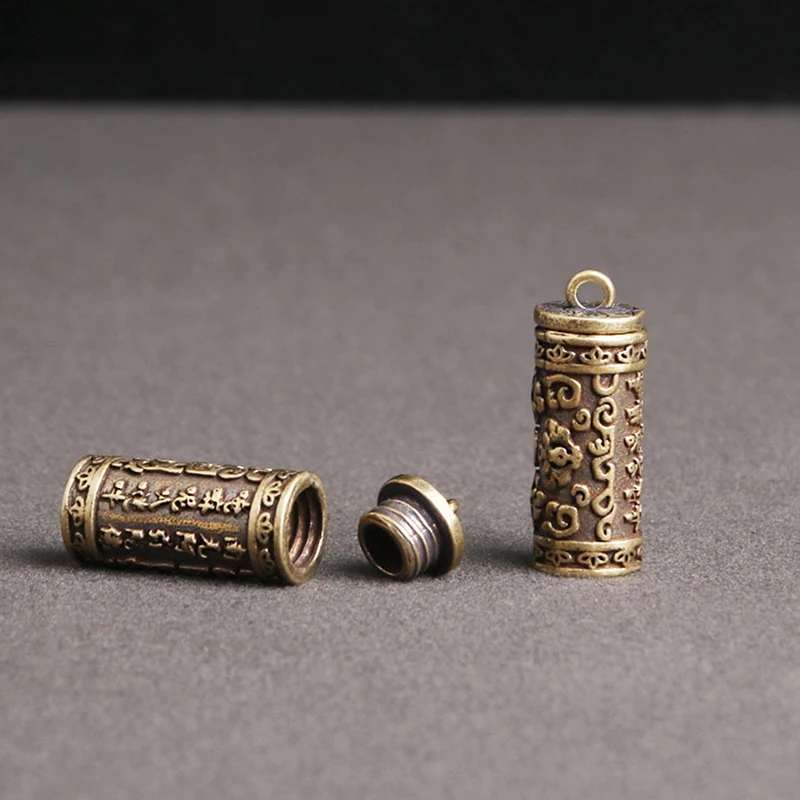 1 шт. полый латунный брелок для ключей Будды |