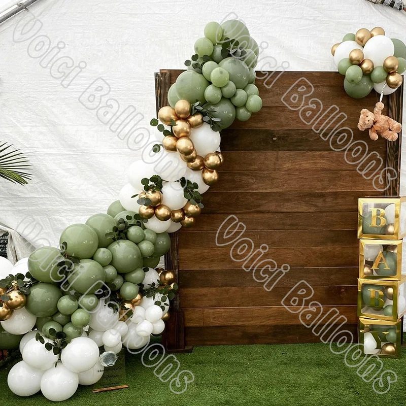 

175 шт., гирлянда из воздушных шаров в форме авокадо