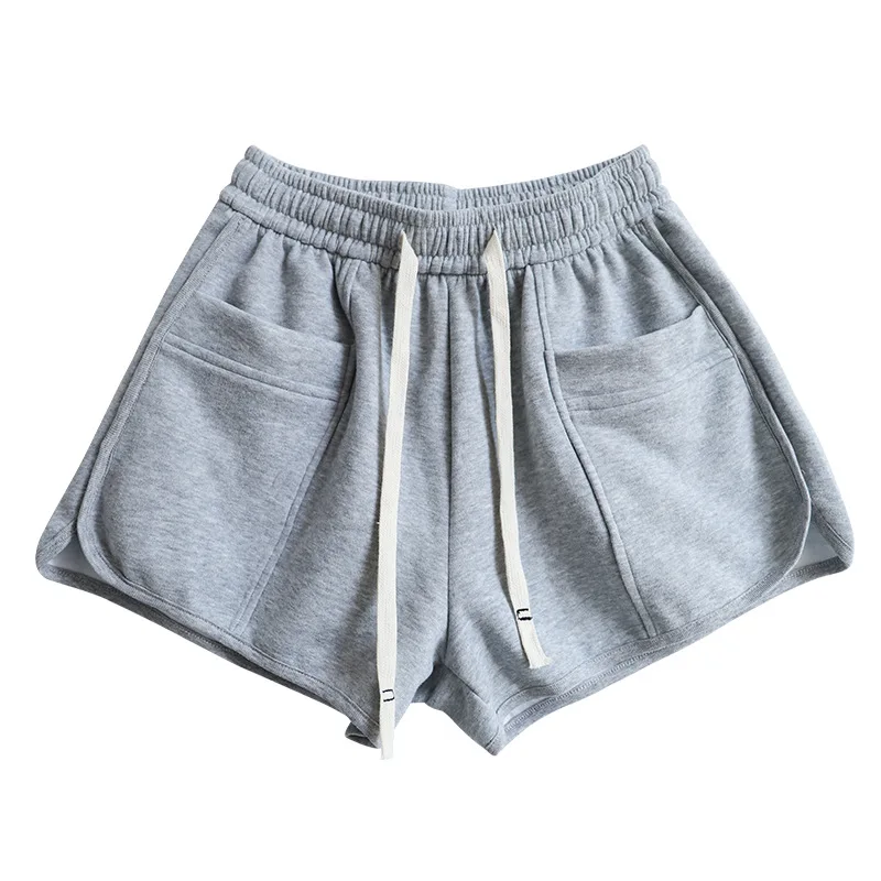 Women Summer New Cotton Shorts Korean Style High Waist Loose Wide Leg Casual Sport Shorts Girls Hot Short Pants Streetwear Soft