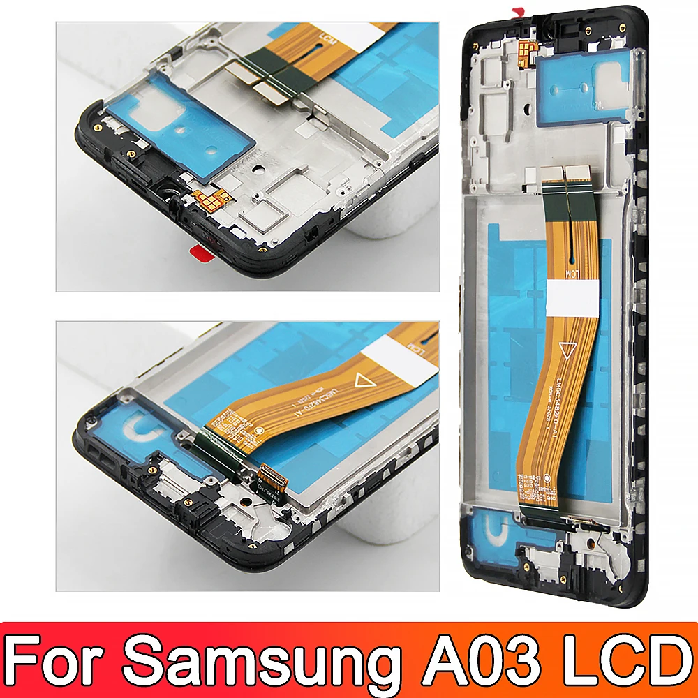 AMOLED экран для Samsung A03 A035 ЖК-дисплей с цифровым преобразователем сенсорного экрана