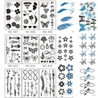 2 шт. временные маленькие милые модные татуировки Чайка и перья Восточный светильник Цветные татуировки боди-арт Красота Макияж Водонепроницаемый