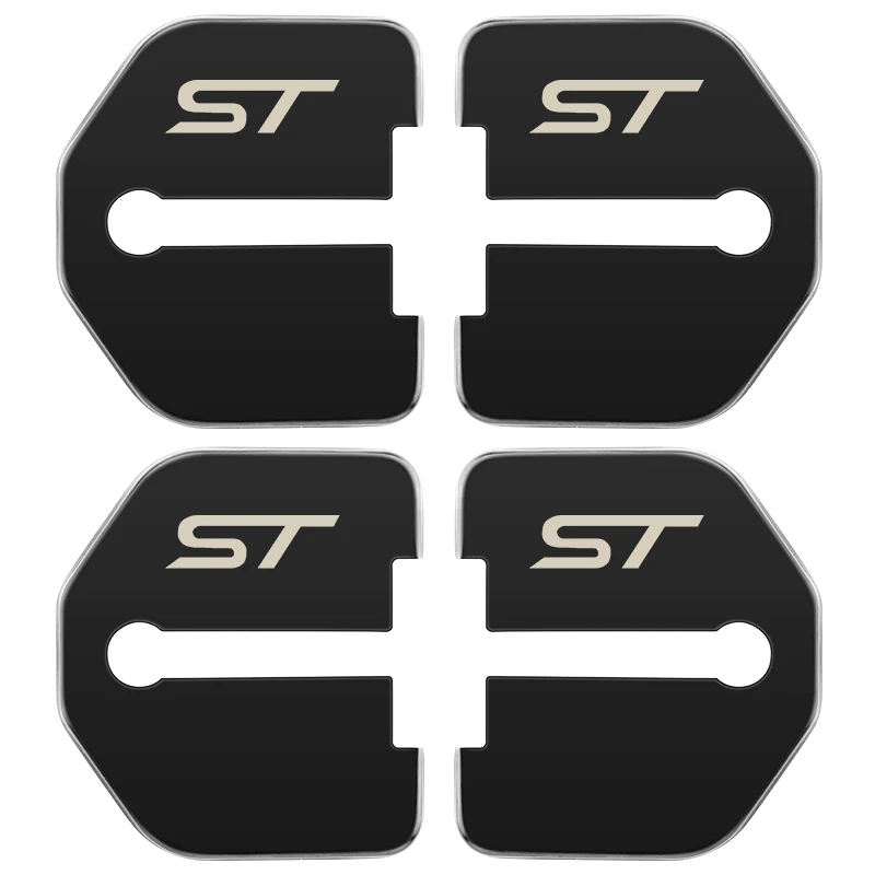 

4 шт., защитные наклейки-пряжки для Ford ST Focus X 2 3 Kuga Fiesta Mondeo Ecoboost Kuga Auto Car Styling