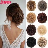 synthetic messy bun hair extensions curly elastic hair scrunchies hairpieces synthetic chignon donut updo hair pieces for women