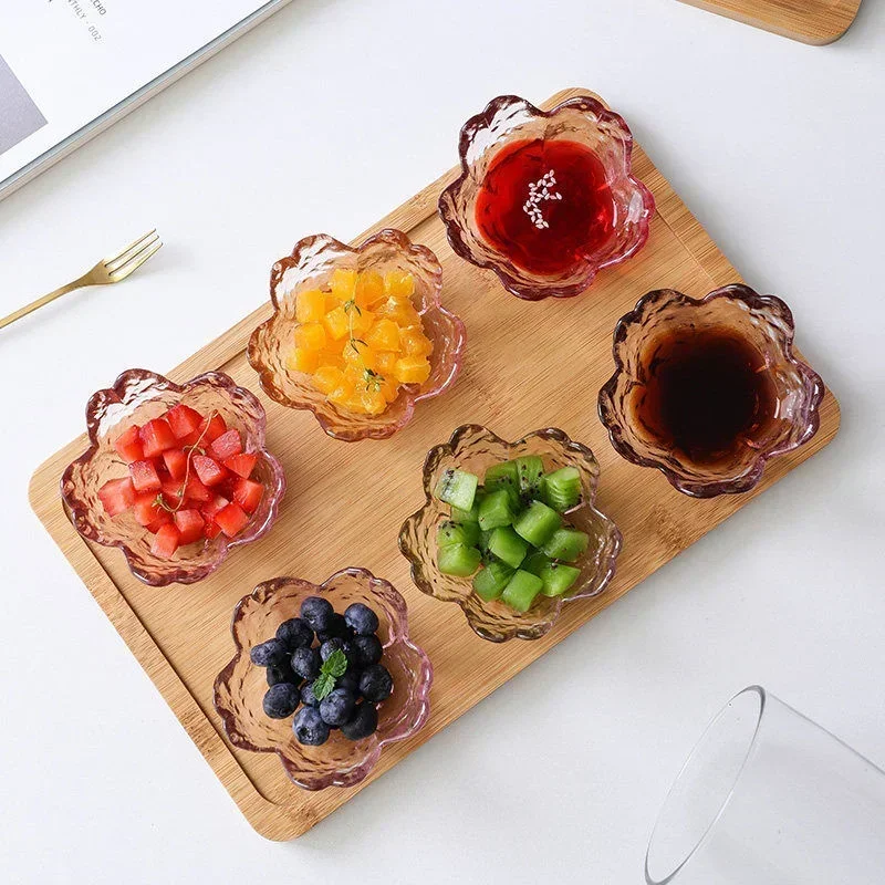 Новая тарелка для приправ с цветком вишни маленькая стеклянная скандинавская