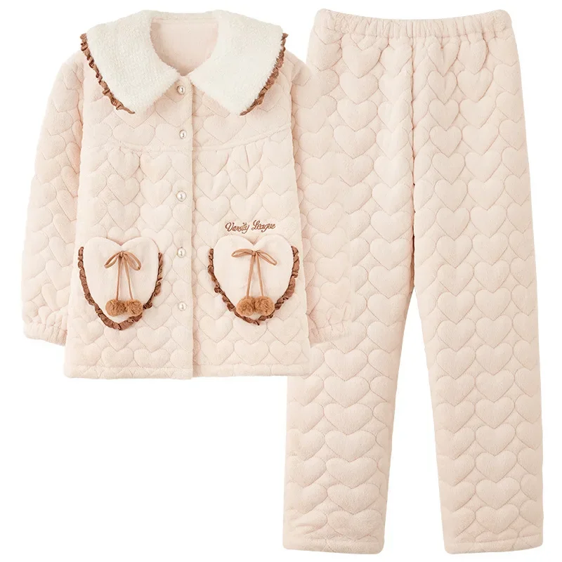 Зимняя коралловая флисовая подкладка трехслойная утолщенная фланелевая