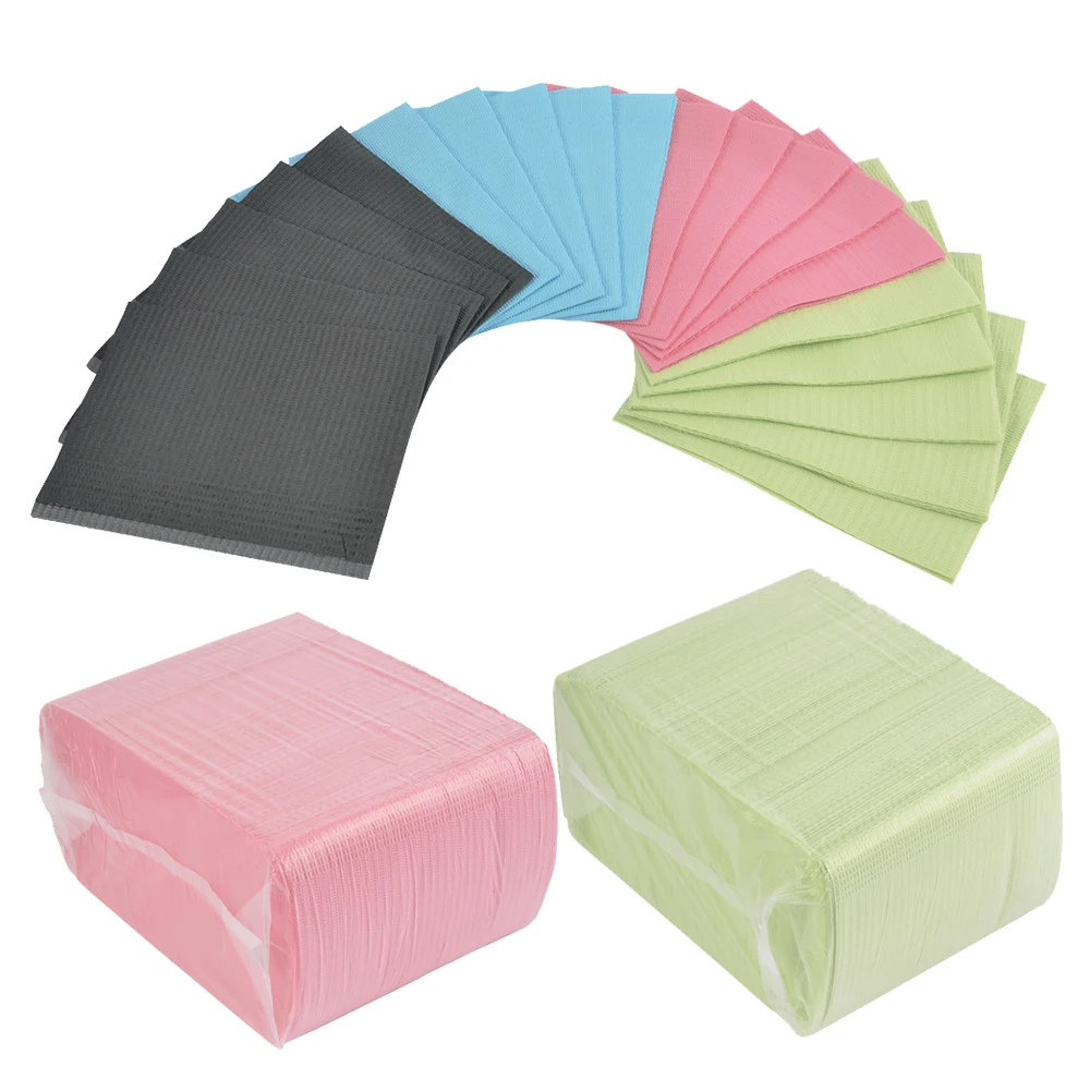 125pc Disposable Dental Bibs Sheets Cloths Underpad Hygiene Personal Tattoo Bib Waterproof Tattoo TableCloth Tattoo Supply Sheet