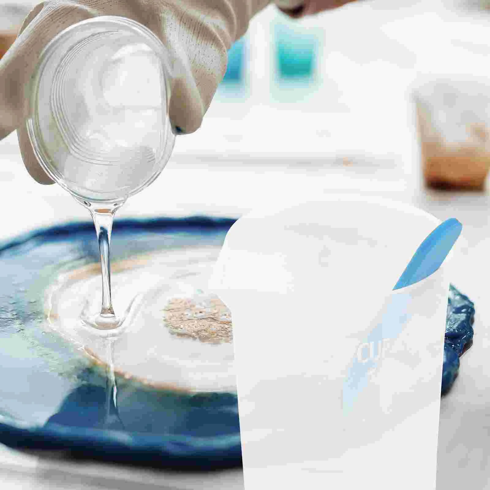 Silicone Measuring Cup Set DIY Crafts Supply Epoxy Making Tool Kit Cups Mixing Resin Tools Stir Sticks Molds Mixology