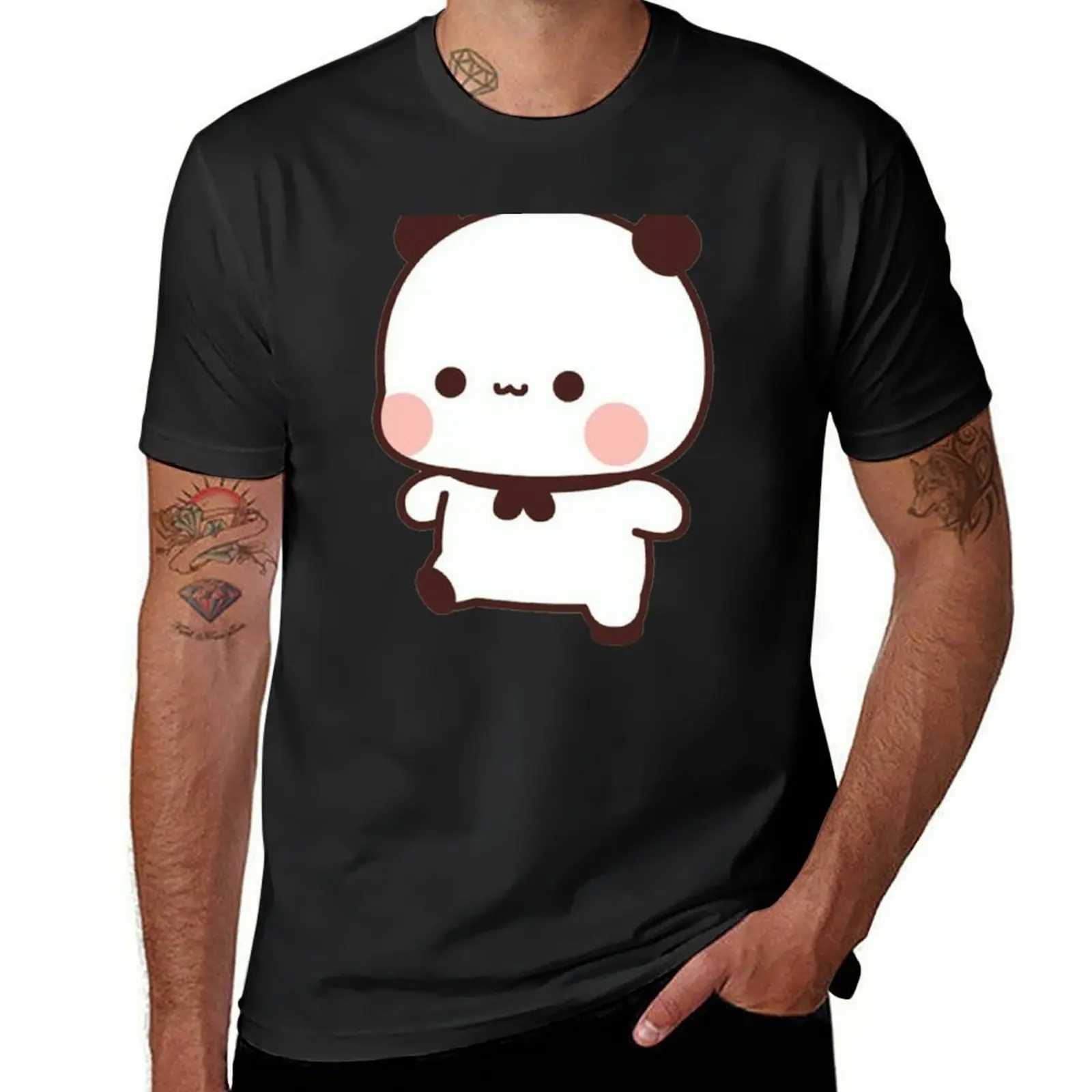 Dudu Mochi персиковая футболка с котом оверсайз размера аниме одежда на заказ черные