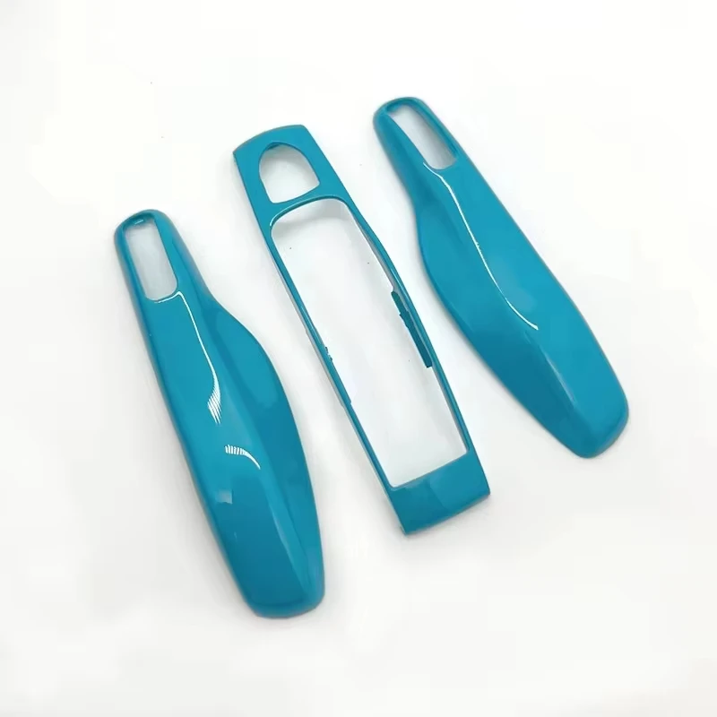 

Синий чехол для автомобильного ключа Miami для Porsche Cayenee Panamera Macan 911 718, чехол для дистанционного смарт-ключа, 3 4 кнопки, сменный брелок, аксессуары