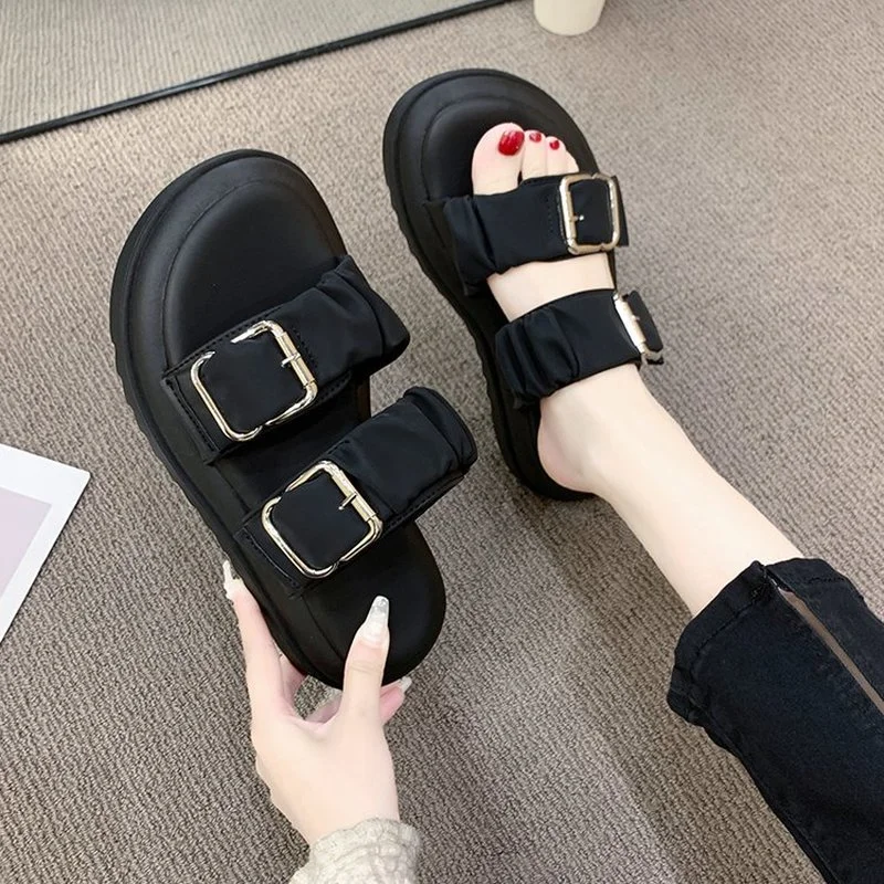 

Women's Sandals Summer 2022 New Fashion Open-toe Buckle Platform Sandals for Women Casual Beach Roman Shoes