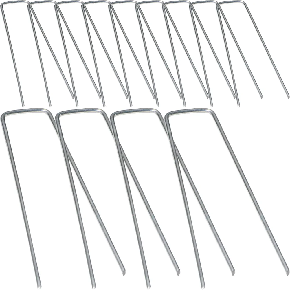 

25pcs Garden Yard Turf Stakes Artificial Turf Nails Cloth Fixing Stakes Landscape Stakes U-Shaped Gardening Stakes