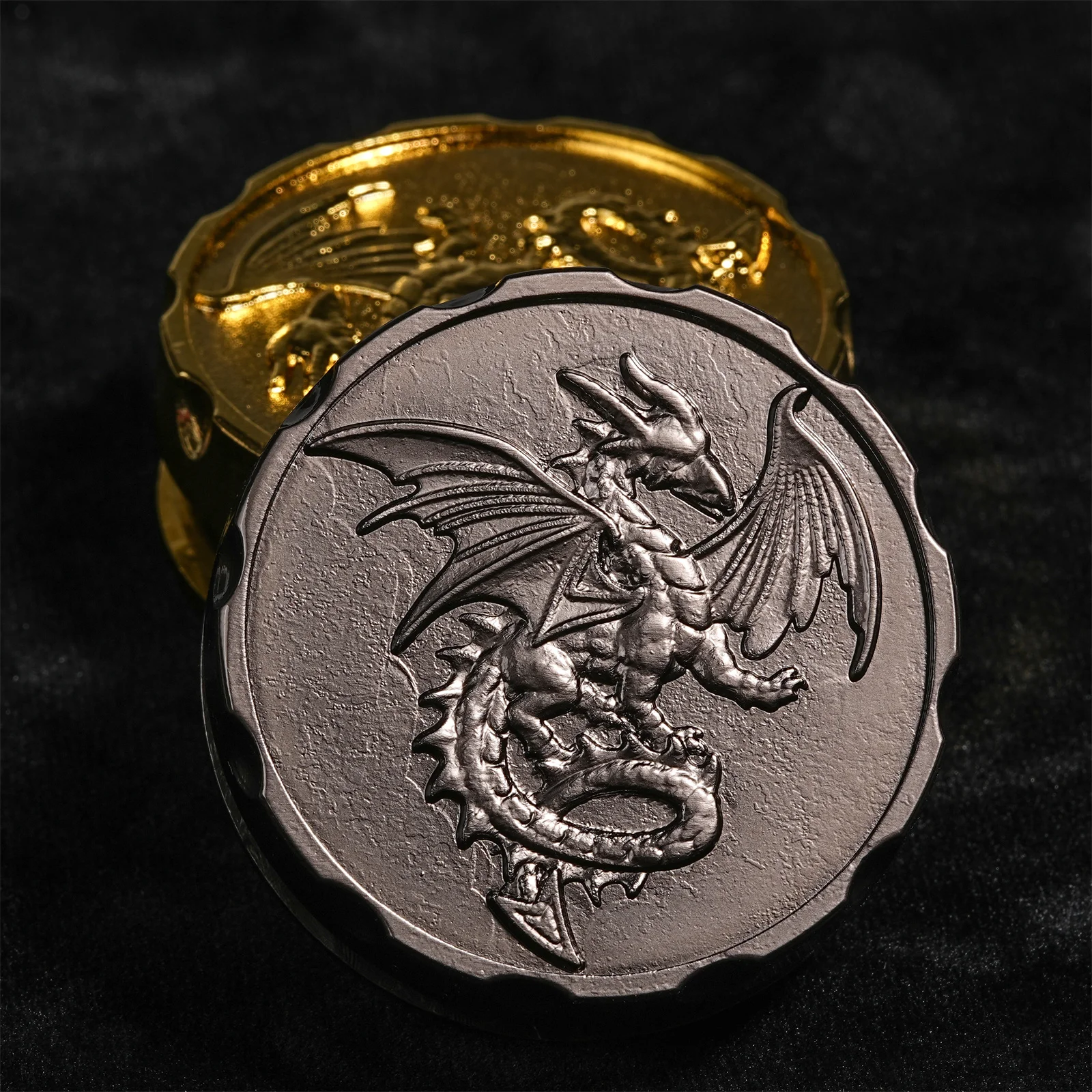 Фото DND Dice D20 Черный Красный Fingertip Spinning Wheel Dice D&D Настольная игра Dungeons Dragons TRPG Многогранные цифровые игральные кости Настольная игра №3