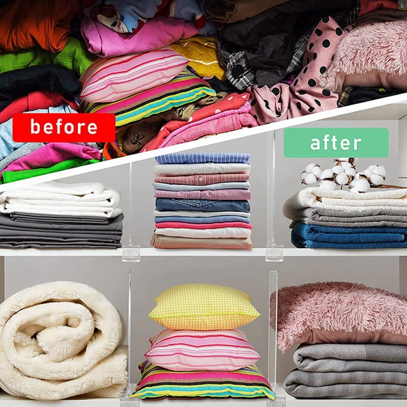 8 шт. многофункциональных разделителей шкафа для хранения и организации в