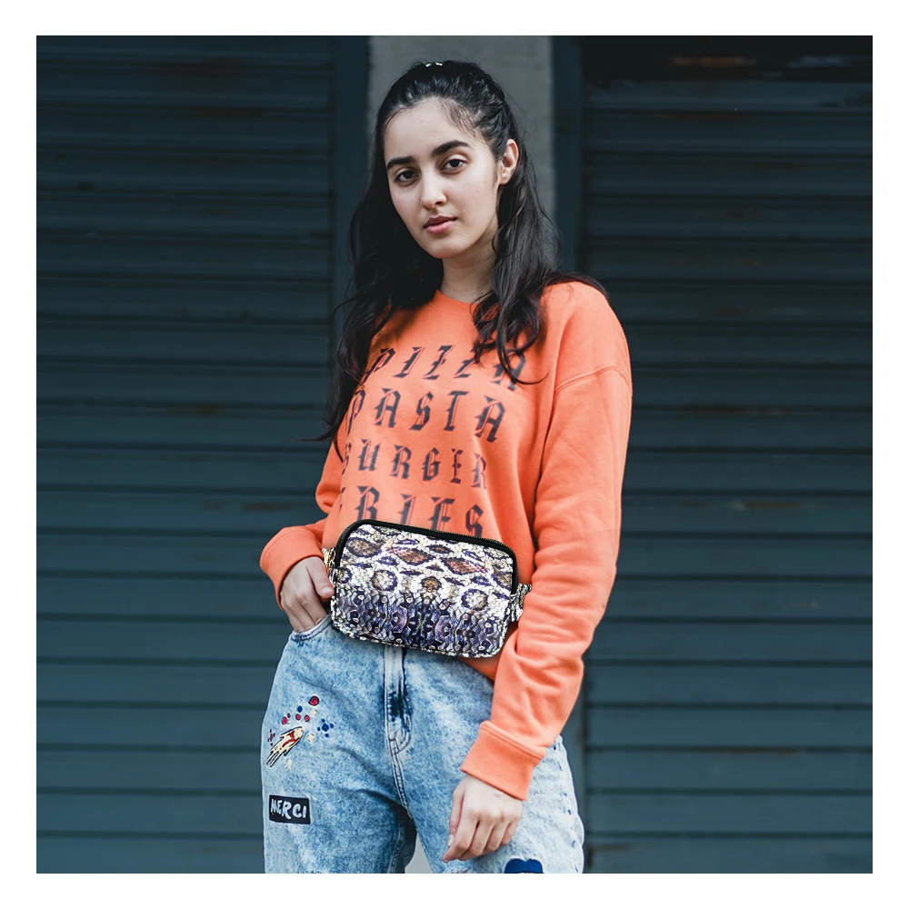 Buylor женская модная поясная сумка с цветочным принтом из полиэстера