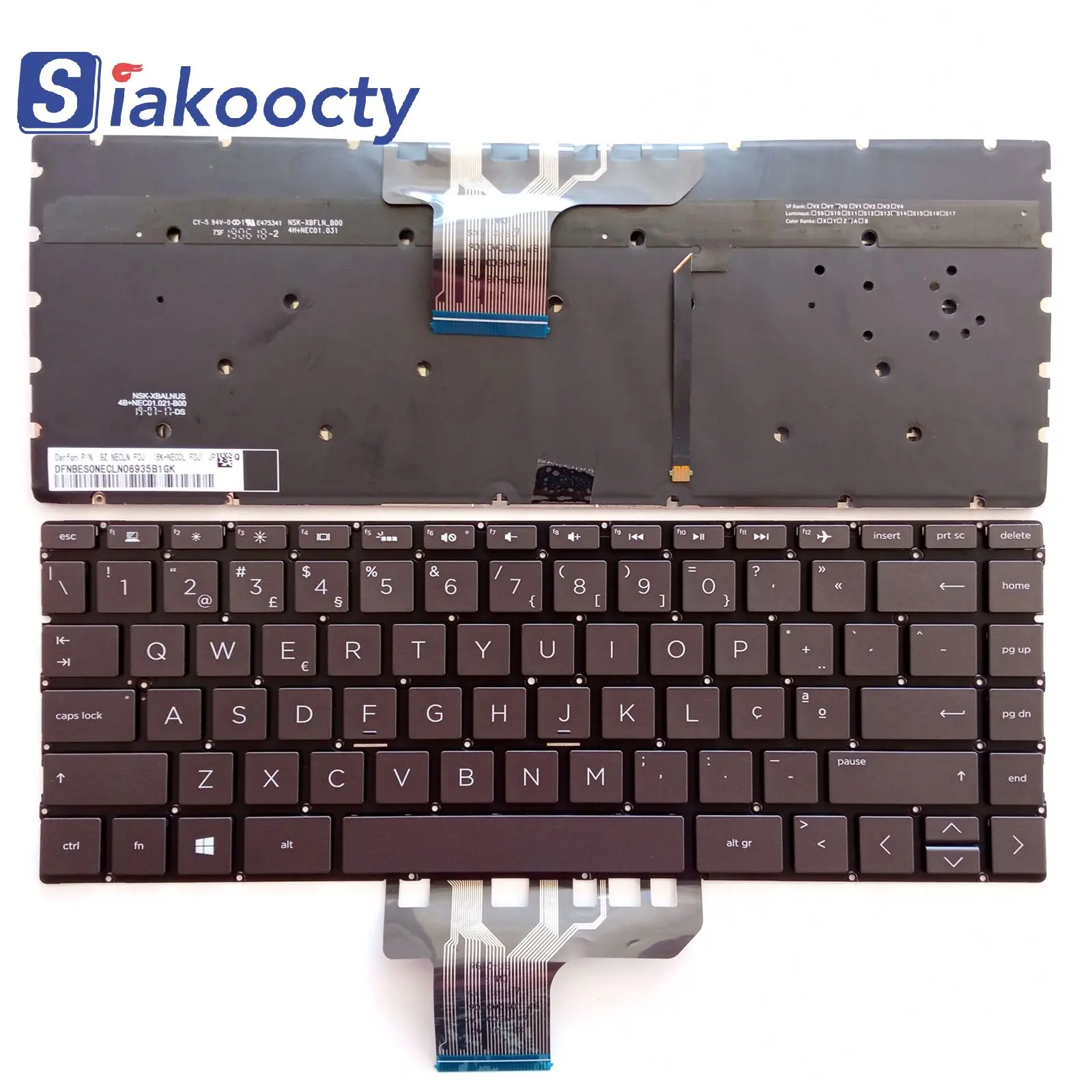 Клавиатура с подсветкой для HP Spectre 13-AF 13-af000 13-af500