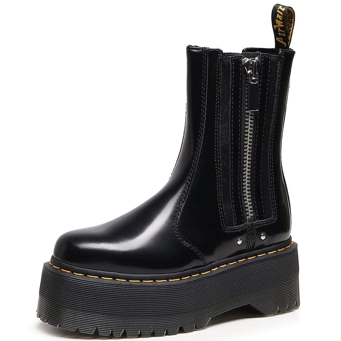 

Ladies thick-soled Martin boots With a british leather muffin sole with one foot booty