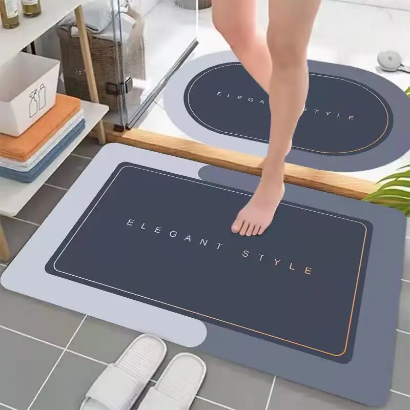 Bathroom Mat Absorbent Customize Modern Simple Non Slip Floor Plush Quick Drying High Qualit Home Oil proof Kitchen Bath Mat