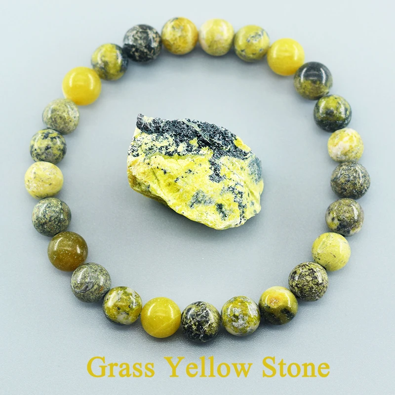 

Natural Yellow Pine Stone Beads Bracelet Men Women Energy Healing Beads Jewelry Yoga Meditation Bangle Boyfriend Gift Wholesale